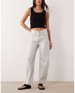 ARKET Bloom Barrel Shaped Jeans - Natural