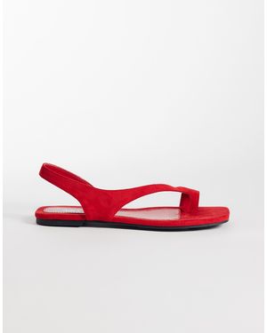 Public Desire Brynne Flat Sandals - Red
