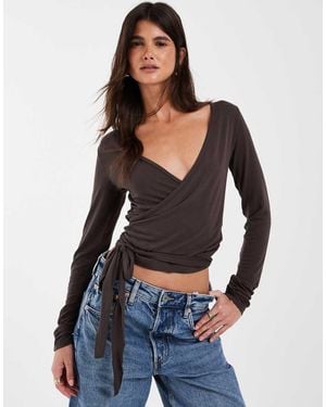 JJXX Ballet Wrap Top - Blue