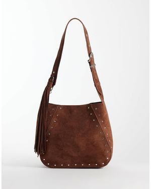 ASOS Studded Tote Bag - Brown
