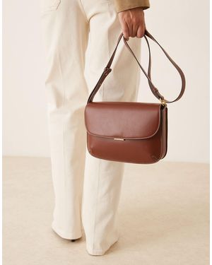 Mango Classic Cross Body Bag - Natural