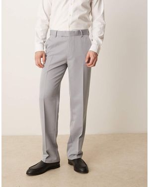 ASOS Smart Straight Leg Trousers - Natural