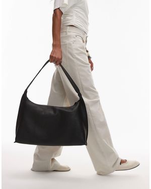 & Other Stories Leather Curved Shoulder Bag - White