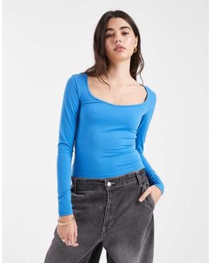Cotton On Hold Me Long Sleeve Top - Blue
