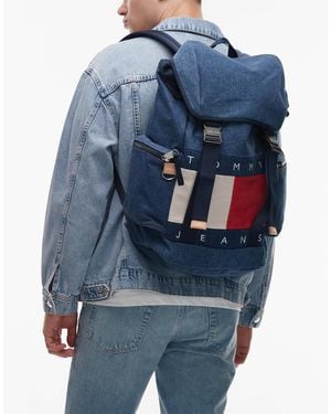 Tommy Hilfiger – denim-rucksack - Blau