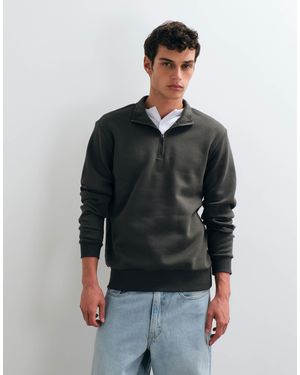 Only & Sons Sweat-shirt à demi-zip en foncé - Noir