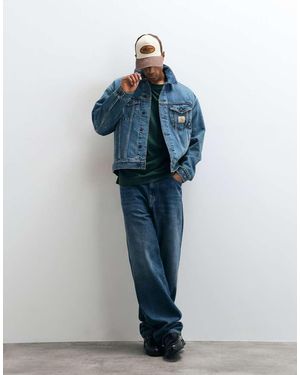 Carhartt Helston Relaxed Denim Jack Met Verfspat-Effect - Blauw