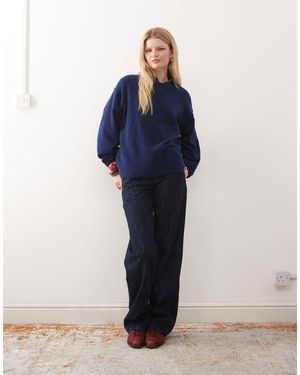 Weekday – pullover aus wollmix - Blau