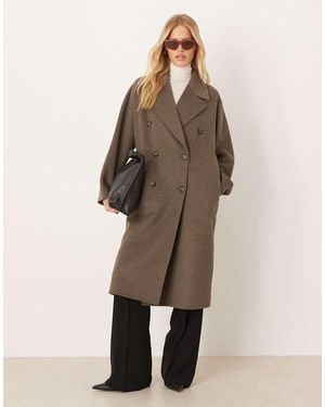 Mango Cappotto Midi Doppiopetto - Neutro