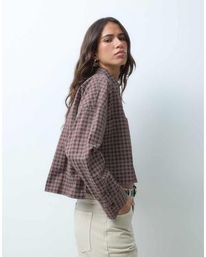 ASOS Camicia Corta A Quadri - Marrone