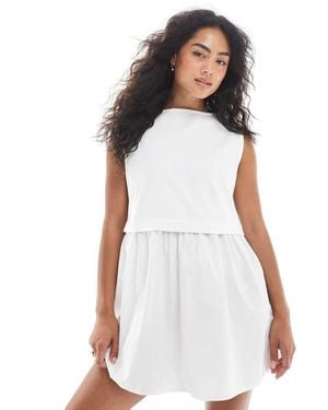 Miss Selfridge Cotton Poplin Smock Dress - White