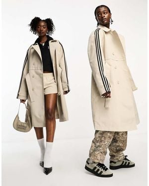 adidas Originals Unisex 3-stripe Coat - White