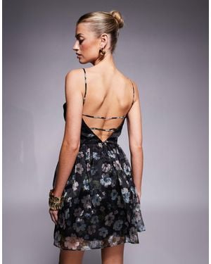 Lulus Tie-back Mini Dress - Black