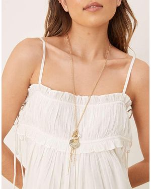 Accessorize Ocean Charm Pendant Necklace - Natural