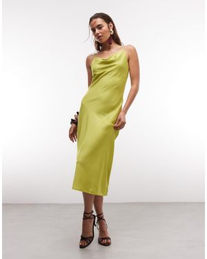 ONLY Cowl Neck Midi Dress - Yellow