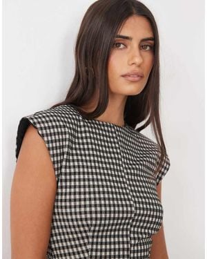 ASOS Co-Ord Mouwloze Tuniek Met Schoudervullingen - Zwart