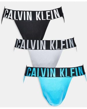 Calvin Klein Intense Power 3 Pack Jock Straps - Blue