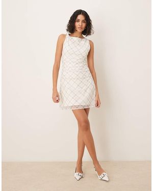 Abercrombie & Fitch Layered Mini Dress - Natural