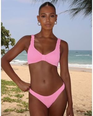 Moda Minx Scrunch Knot Crop Top - Blue