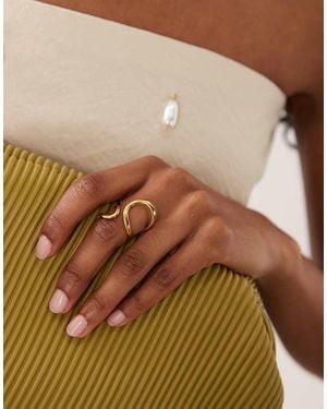 ASOS Waterproof Stainless Steel Wrap-Around Ring - Natural