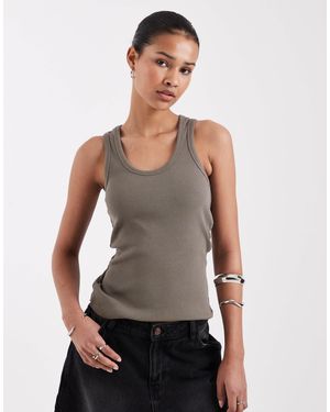 JJXX Frida Ribbed Vest - Gray