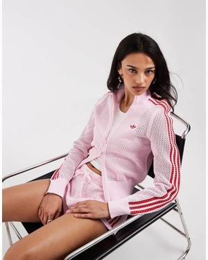 adidas Originals Crochet Track Top - Pink