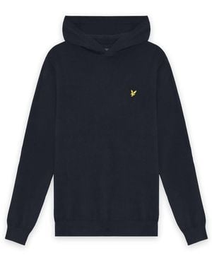 Lyle & Scott Mid Knits Golf Pullover Hoodie - Blue