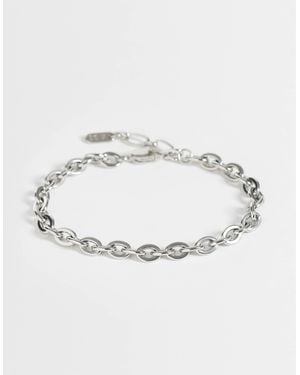 ASOS Waterproof Stainless Steel Oval Link Chain Bracelet - Metallic