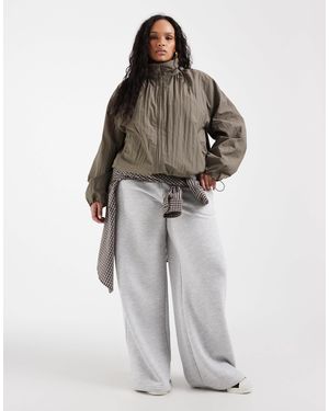 ASOS Asos Design Curve Oversized Bubble Hem Track Jacket - Green