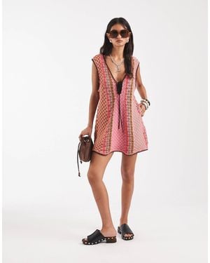 Free People Almalfi Twist Mini Dress - Red