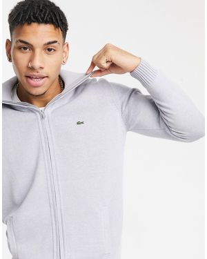 Lacoste – herren – pullover mit reißverschluss - Grau