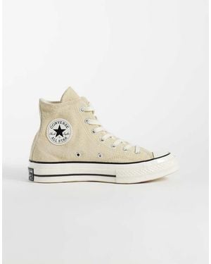 Converse Chuck 70 Hi Suede Trainers - Natural