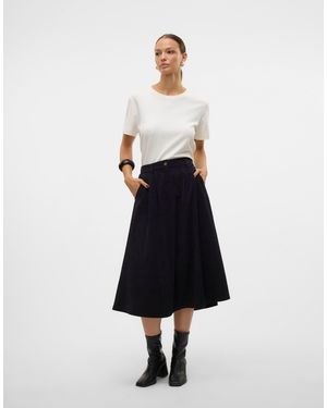Vero Moda Vienna jupe midi taille haute e - Blanc