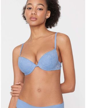 Tezenis Los Angeles Lace Super Push-Up Bra - Blue