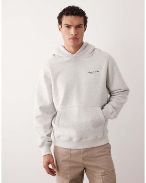 Abercrombie & Fitch Premium Oversized Hoodie - Grey