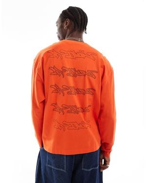 Collusion – skater-t-shirt aus pikee - Orange