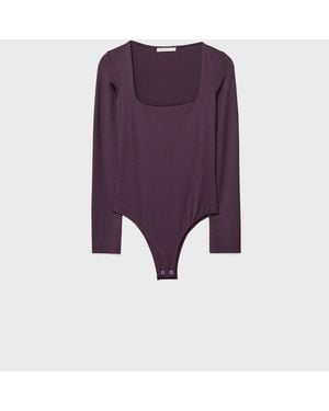 Stradivarius Polyamid-body mit eckigem ausschnitt - Lila