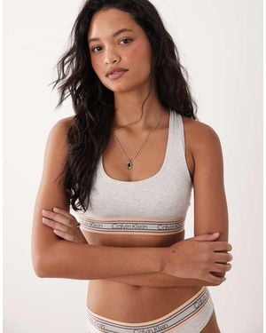 Calvin Klein Icon Cotton Modal Unlined Bralette - Brown