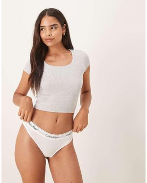 Calvin Klein Icon Cotton Modal Thong - White