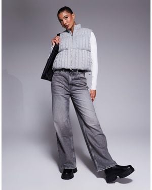 The Couture Club Cable Knitted Gilet - Gray