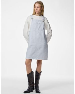 Pieces Pinafore Dress - White