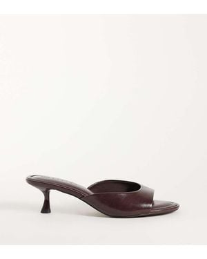 ASOS Wide Fit High-five Kitten Heel Mules - Brown