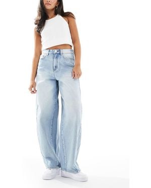 Object Premium Super Barrel Leg Jeans - Blue