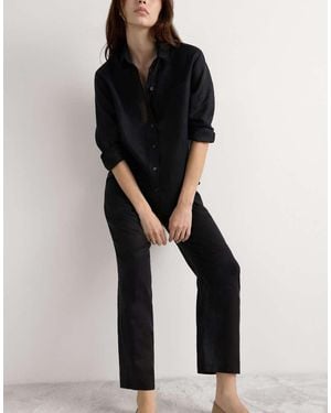 Intimissimi The Pure Linen Plain-Weave Linen Shirt - Black