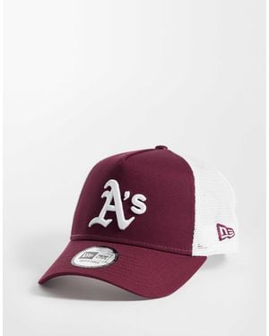 KTZ Oakland athletics - casquette camionneur à logo contrastant - bordeaux - Violet