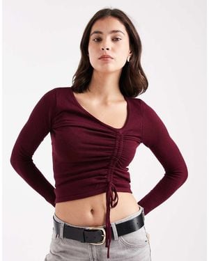 Cotton On Asymmetric Ruched Knit - Red