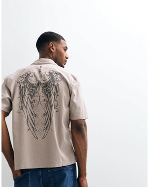 Hollister Graphic Short Sleeve Shirt - Natural