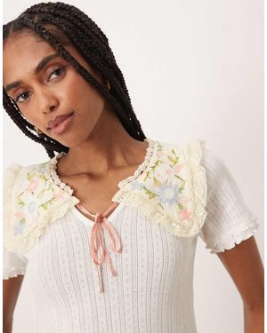 Free People Sol Knit Short Sleeve Tee - Multicolour
