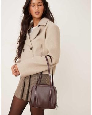 ASOS Bolso Estilo Bolera Cuadrado Con Asas En El Mismo Tono De -Rojo - Neutro