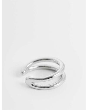 ASOS Double Row Ear Cuff - White